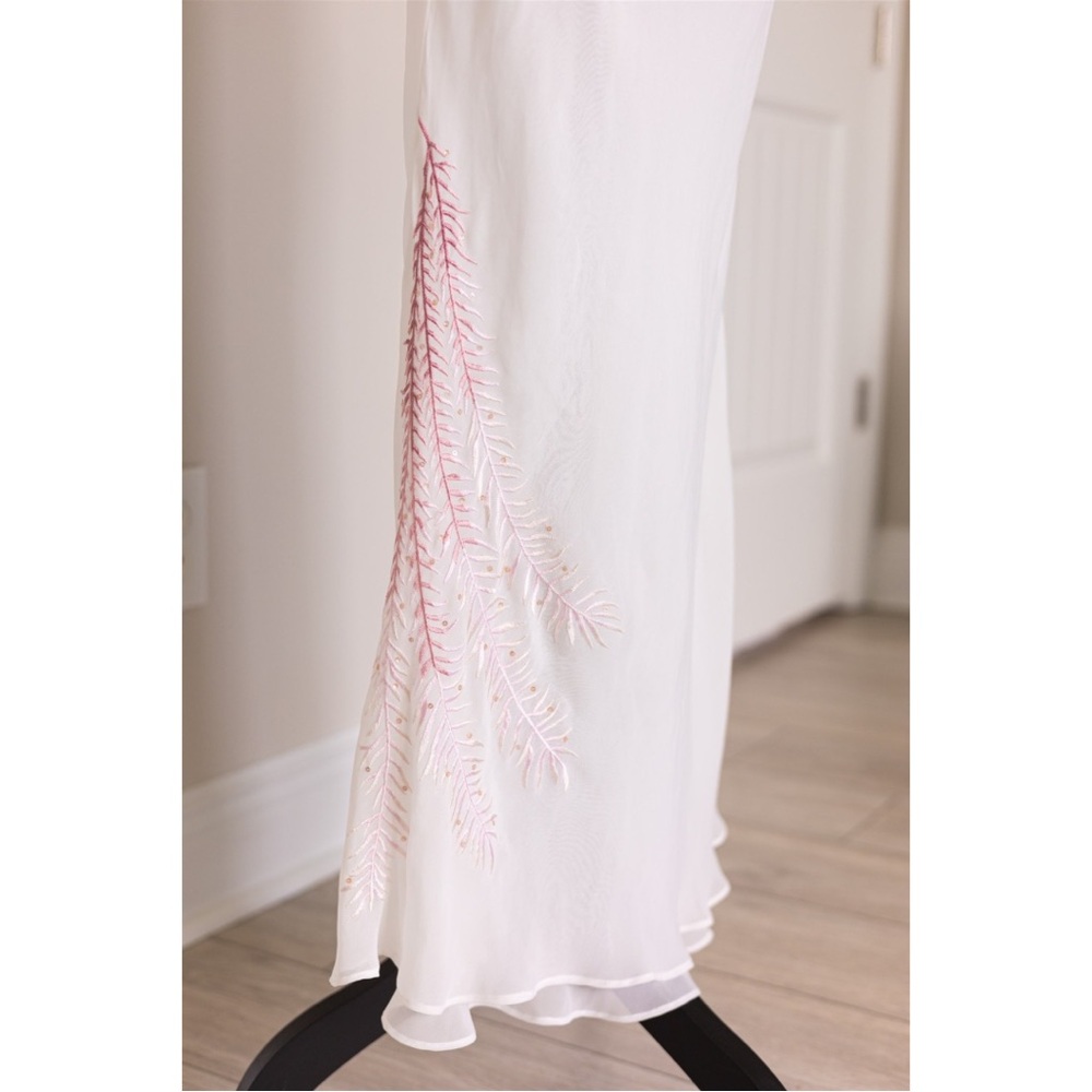 Cherie Vintage Embrodiered White Nightgown Slip Dress - Picture 4 of 9
